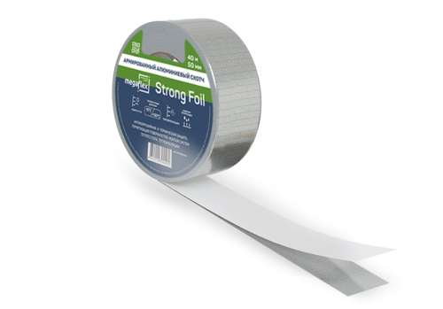 Megaflex Strong Foil 50 мм (40 м) Армированный алюминиевый скотч